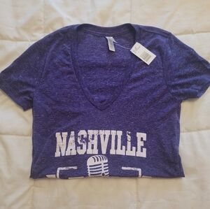 NWT purple v-neck Nashville Tshirt